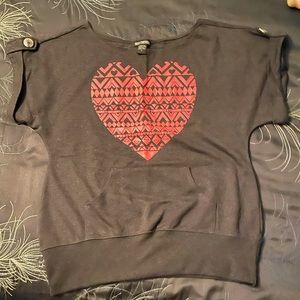 Cute Short Sleeve Sweatshirt